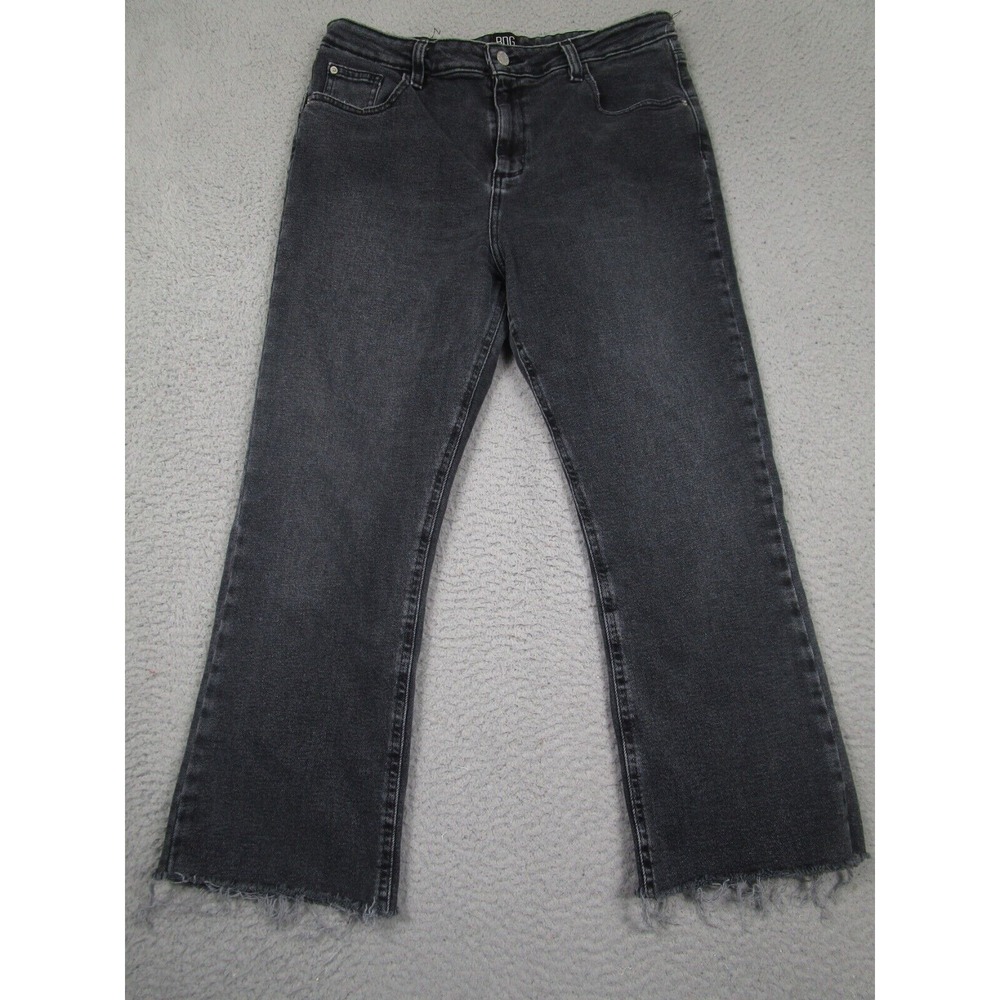 BDG High-Rise Straight Jeans in Washed Black